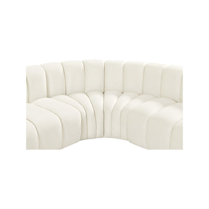 Arc Cream Velvet Modular Sofa