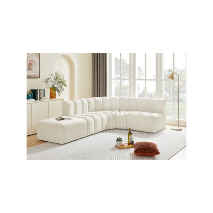 Arc Cream Velvet Modular Sofa