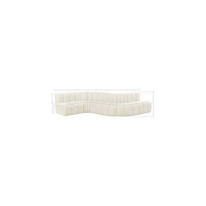 Arc Cream Velvet Modular Sofa