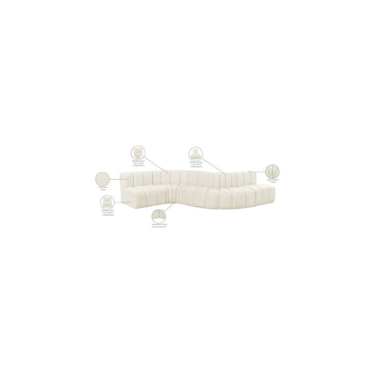 Arc Cream Velvet Modular Sofa