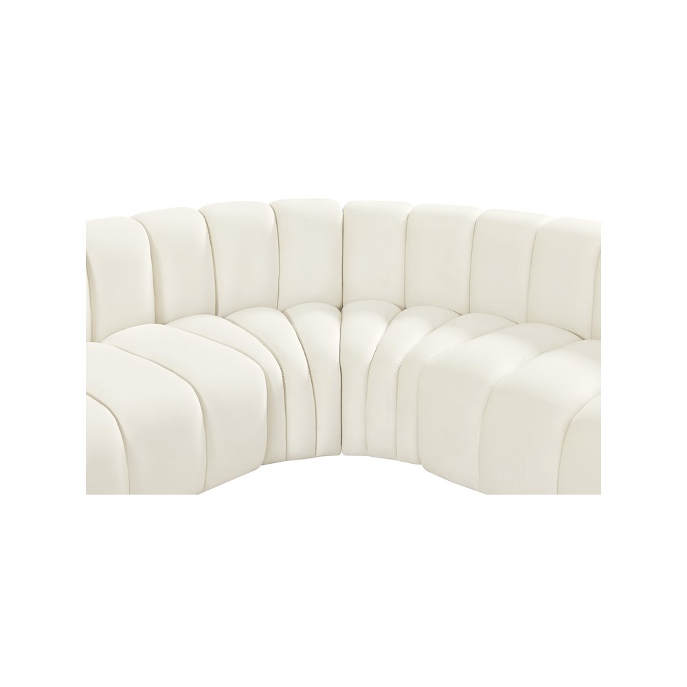 Arc Cream Velvet Modular Sofa