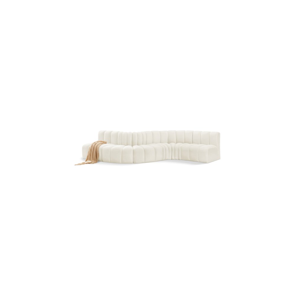 Arc Cream Velvet Modular Sofa