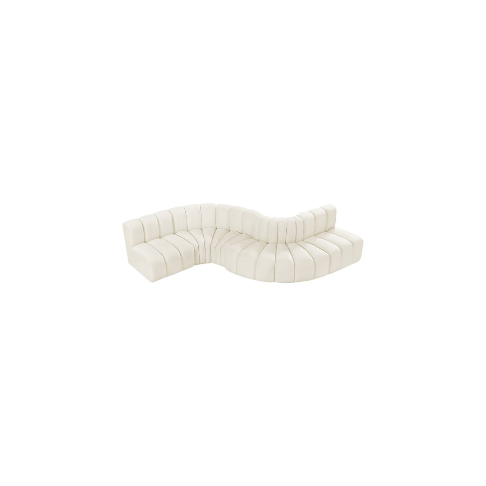 Arc Cream Velvet Modular Sofa