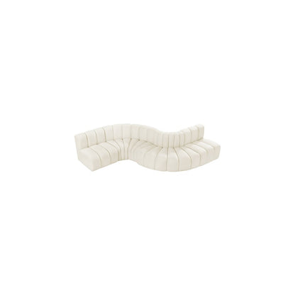 Arc Cream Velvet Modular Sofa