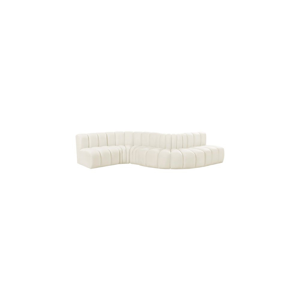 Arc Cream Velvet Modular Sofa