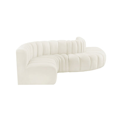 Arc Cream Velvet Modular Sofa