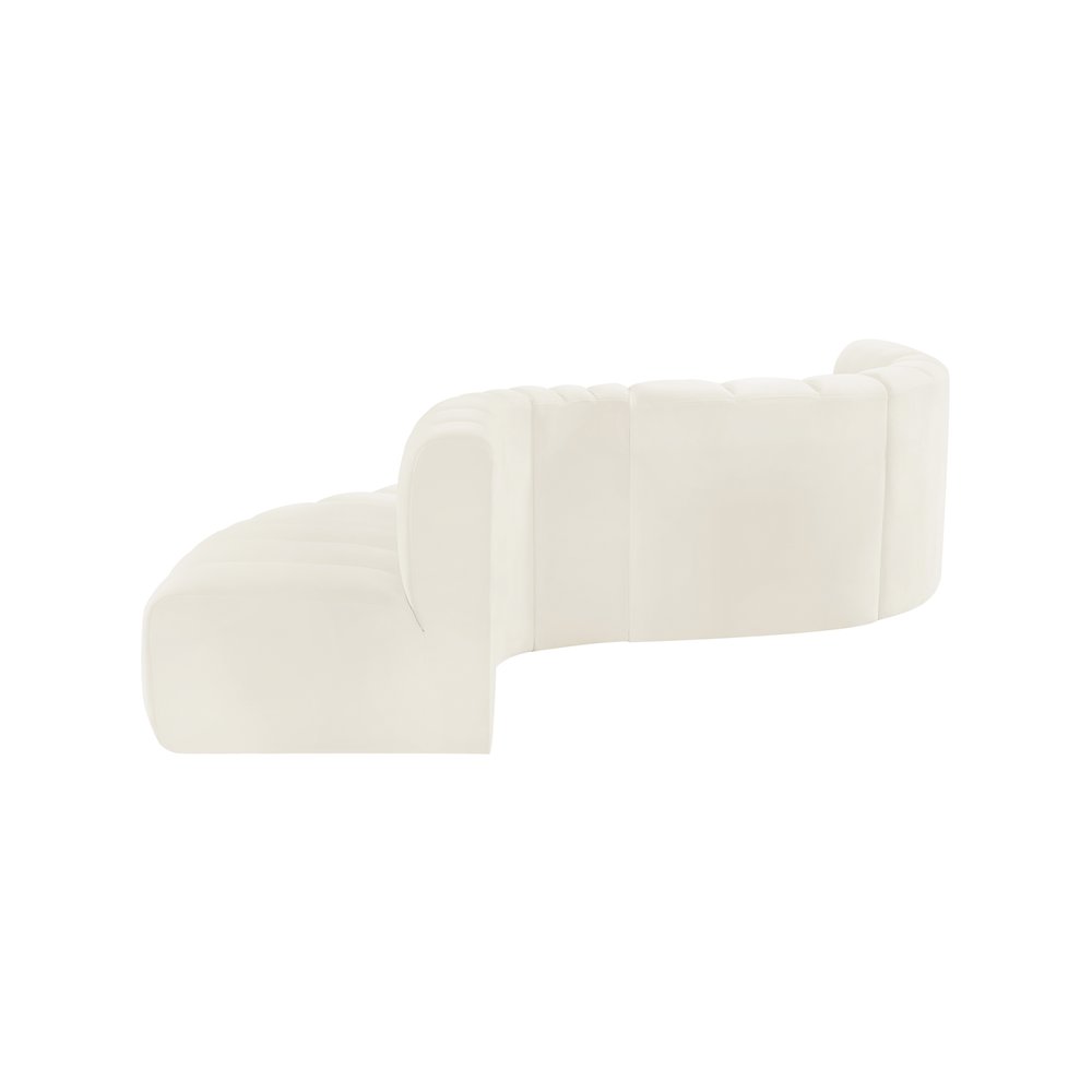 Arc Cream Velvet Modular Sofa