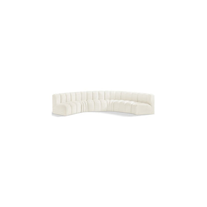 Arc Cream Velvet Modular Sofa
