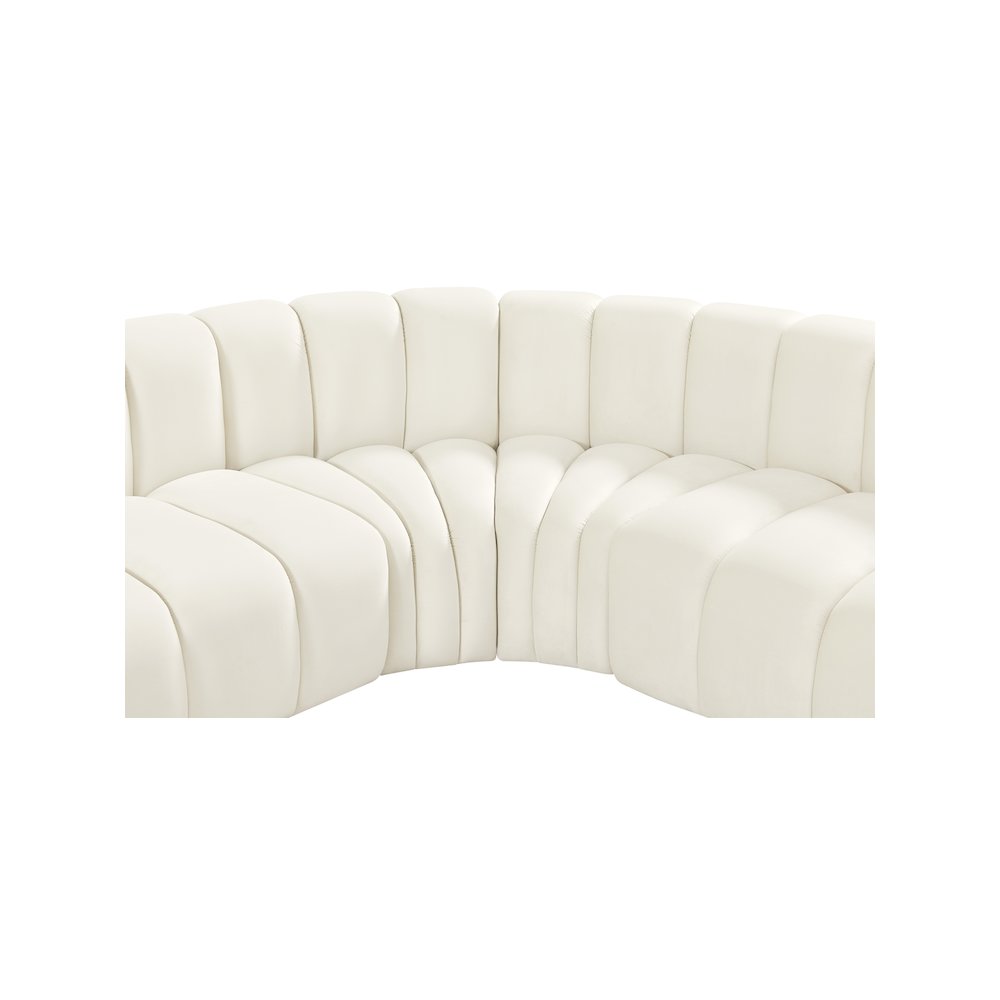 Arc Cream Velvet Modular Sofa