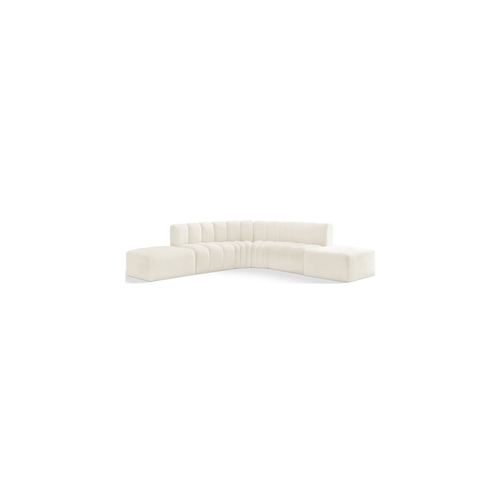 Arc Cream Velvet Modular Sofa
