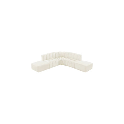 Arc Cream Velvet Modular Sofa