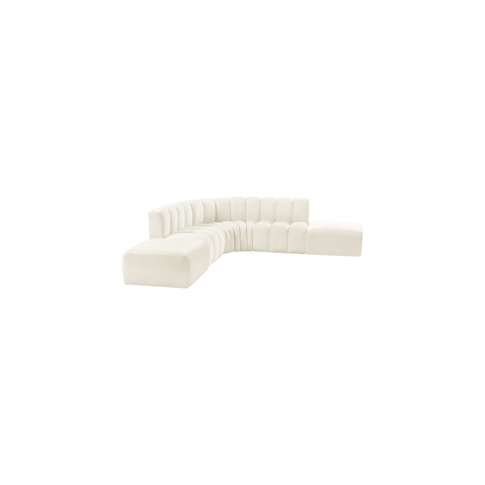 Arc Cream Velvet Modular Sofa