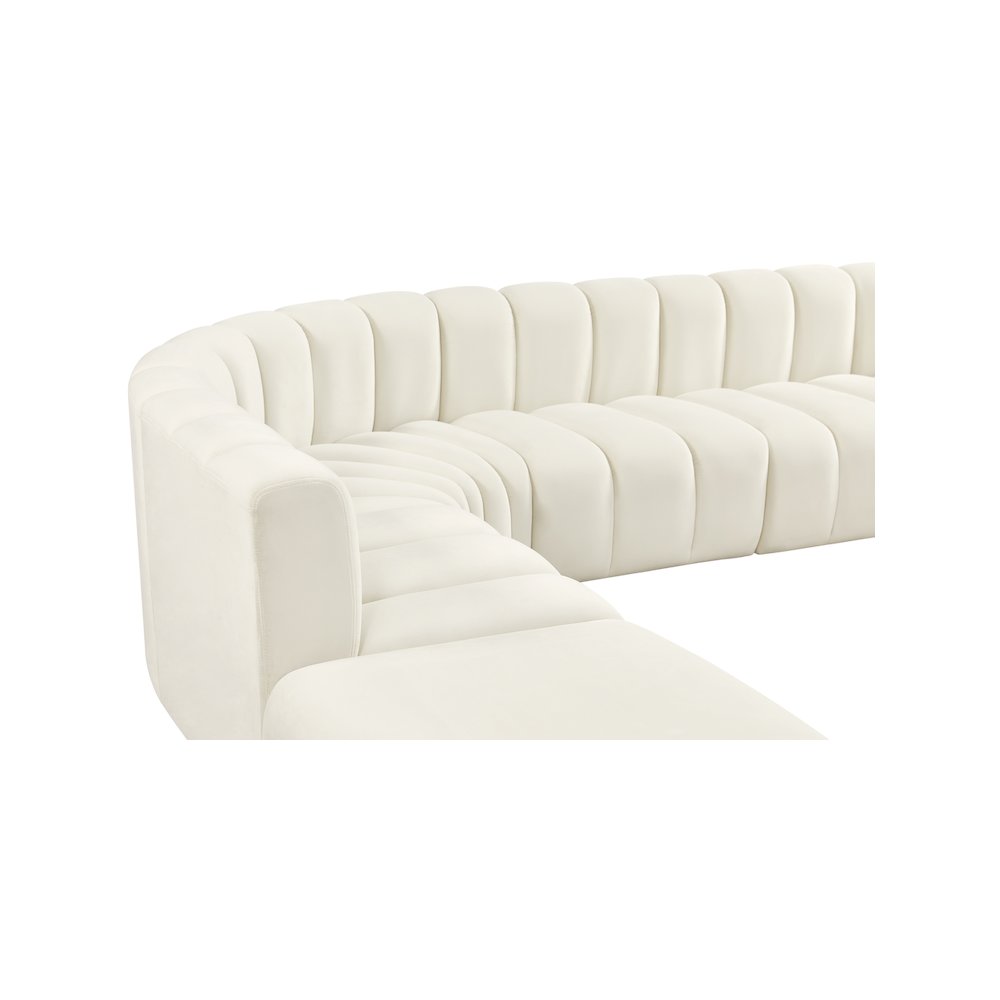 Arc Cream Velvet Modular Sofa