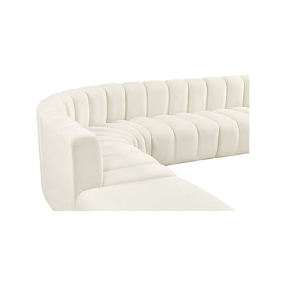 Arc Cream Velvet Modular Sofa