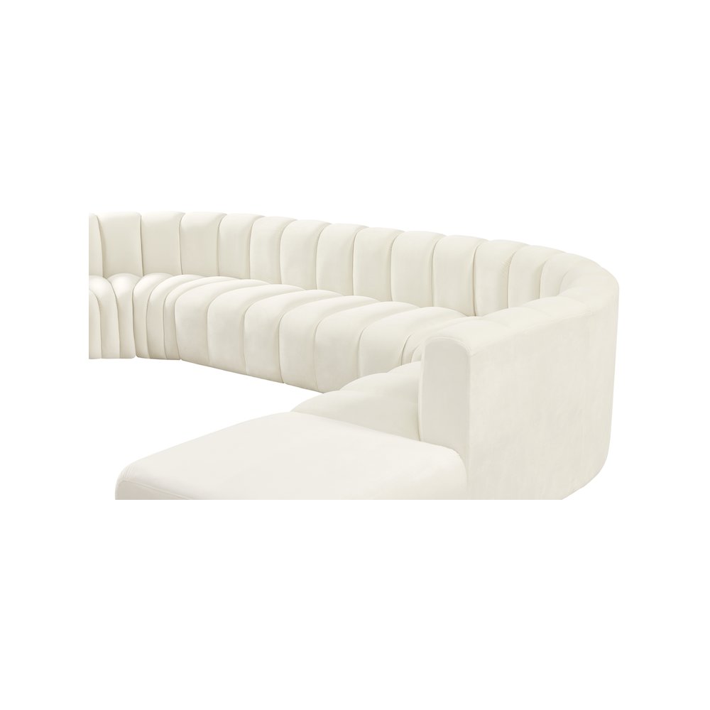 Arc Cream Velvet Modular Sofa