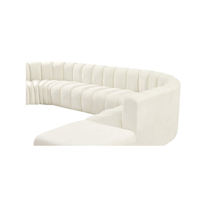Arc Cream Velvet Modular Sofa