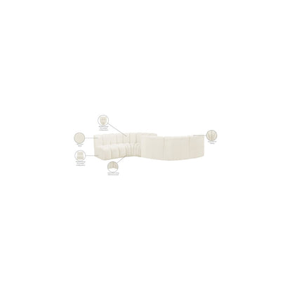 Arc Cream Velvet Modular Sofa