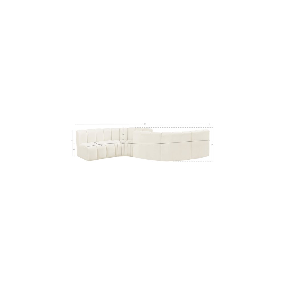 Arc Cream Velvet Modular Sofa