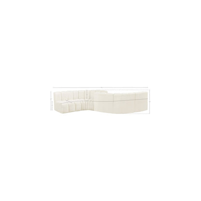 Arc Cream Velvet Modular Sofa