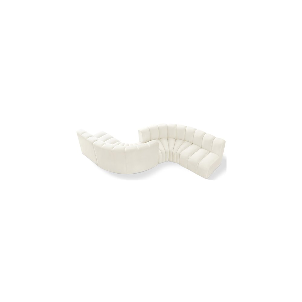 Arc Cream Velvet Modular Sofa