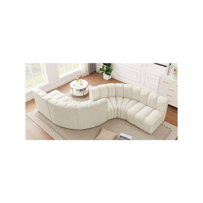 Arc Cream Velvet Modular Sofa