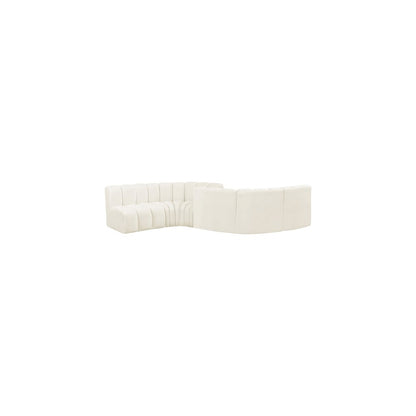 Arc Cream Velvet Modular Sofa