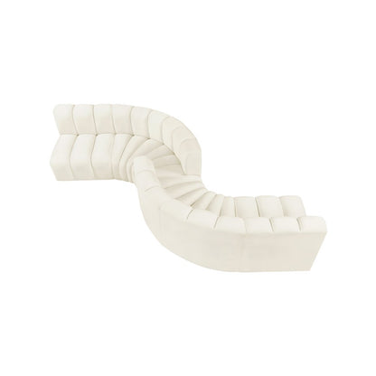 Arc Cream Velvet Modular Sofa