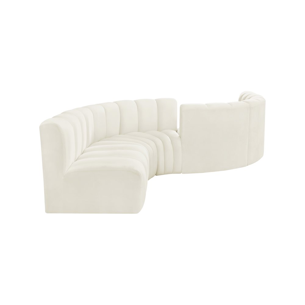 Arc Cream Velvet Modular Sofa