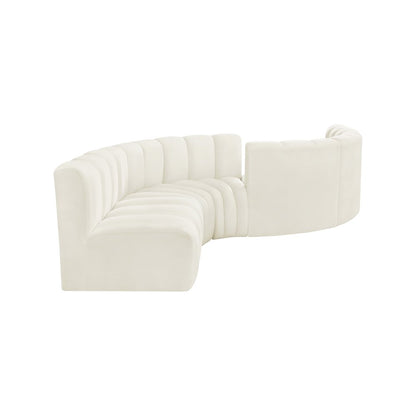 Arc Cream Velvet Modular Sofa