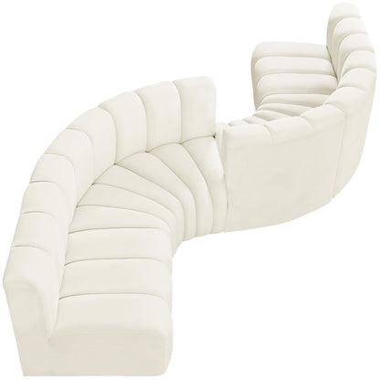 Arc Cream Velvet Modular Sofa