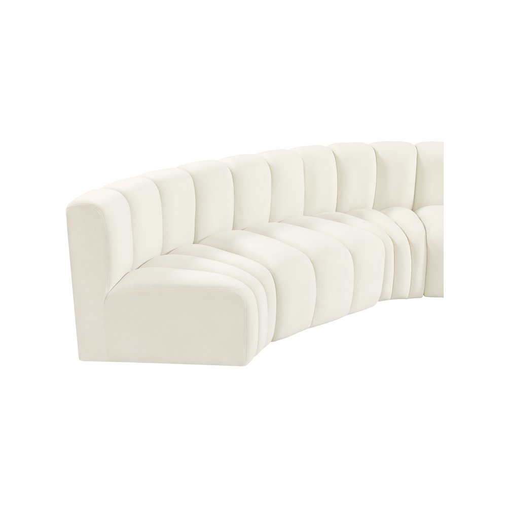 Arc Cream Velvet Modular Sofa