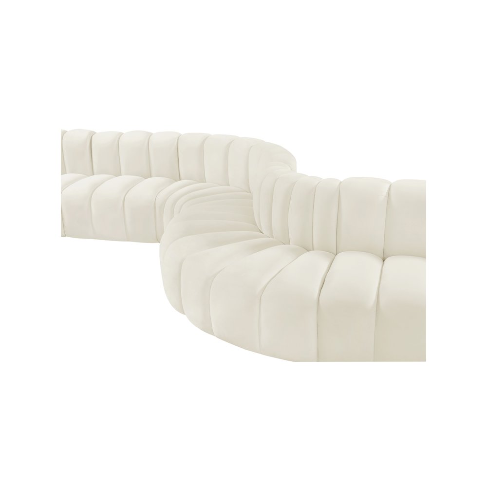 Arc Cream Velvet Modular Sofa