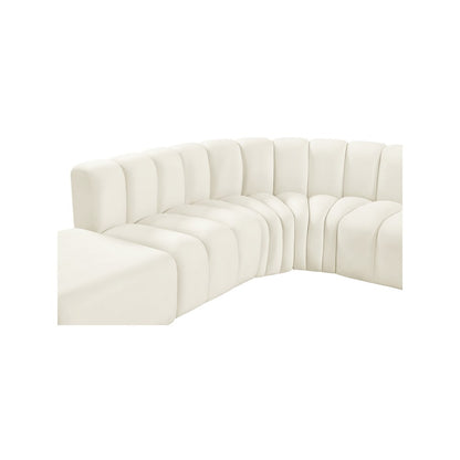 Arc Cream Velvet Modular Sofa