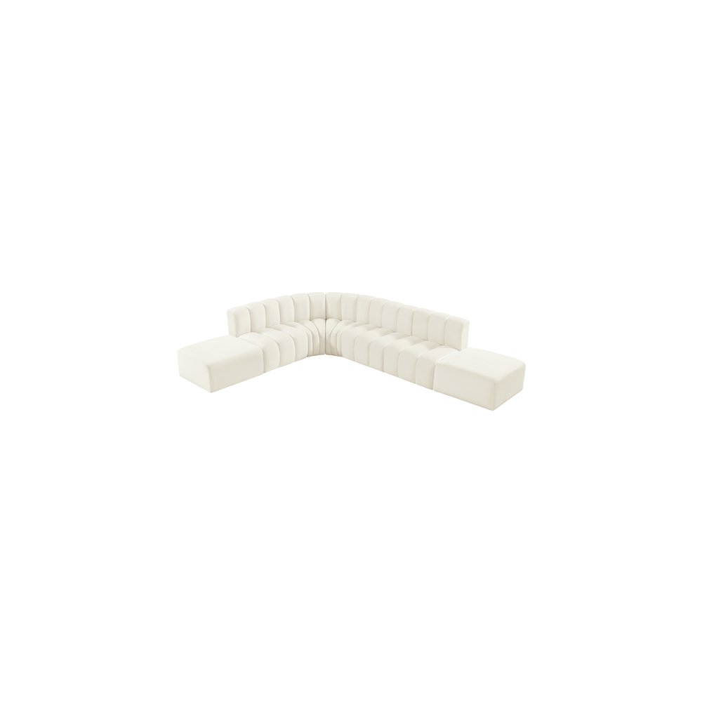 Arc Cream Velvet Modular Sofa