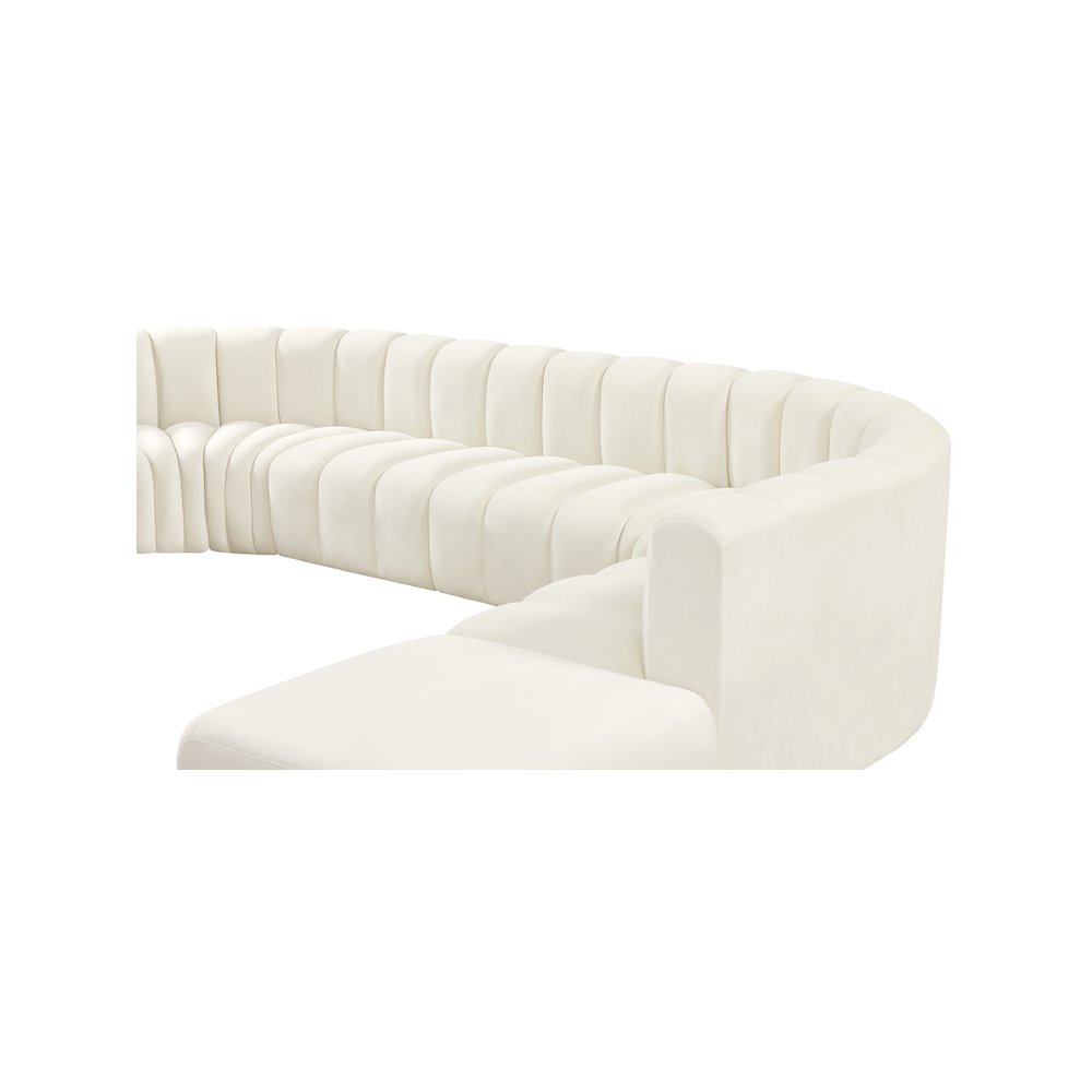 Arc Cream Velvet Modular Sofa