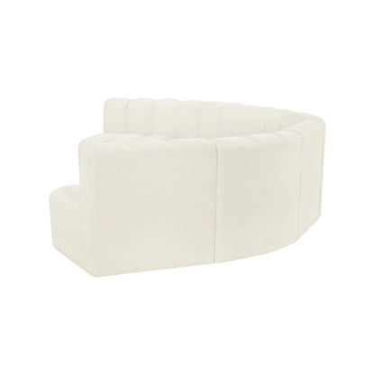 Arc Cream Velvet Modular Sofa