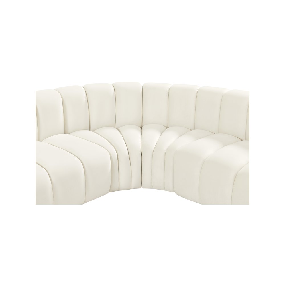Arc Cream Velvet Modular Sofa
