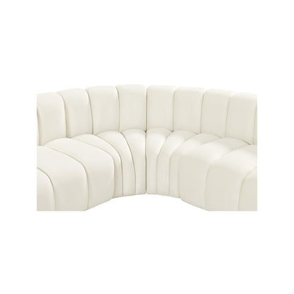 Arc Cream Velvet Modular Sofa