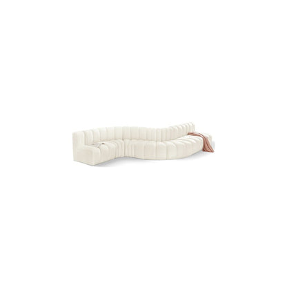 Arc Cream Velvet Modular Sofa