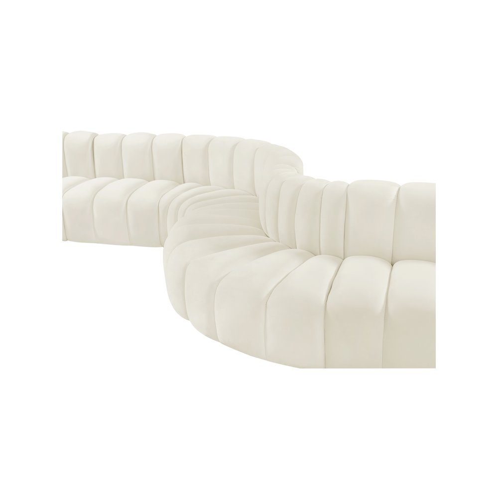 Arc Cream Velvet Modular Sofa