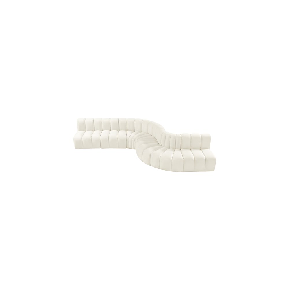 Arc Cream Velvet Modular Sofa