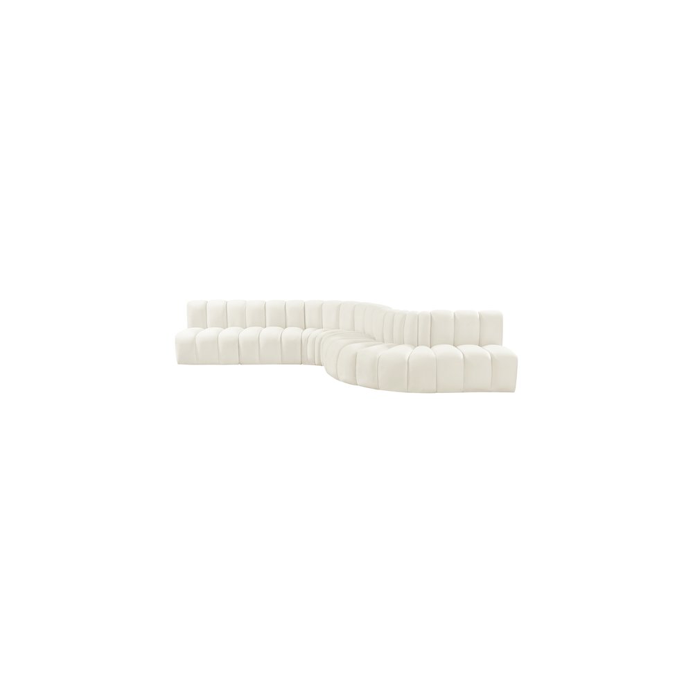 Arc Cream Velvet Modular Sofa