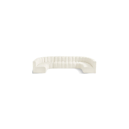 Arc Cream Velvet Modular Sofa