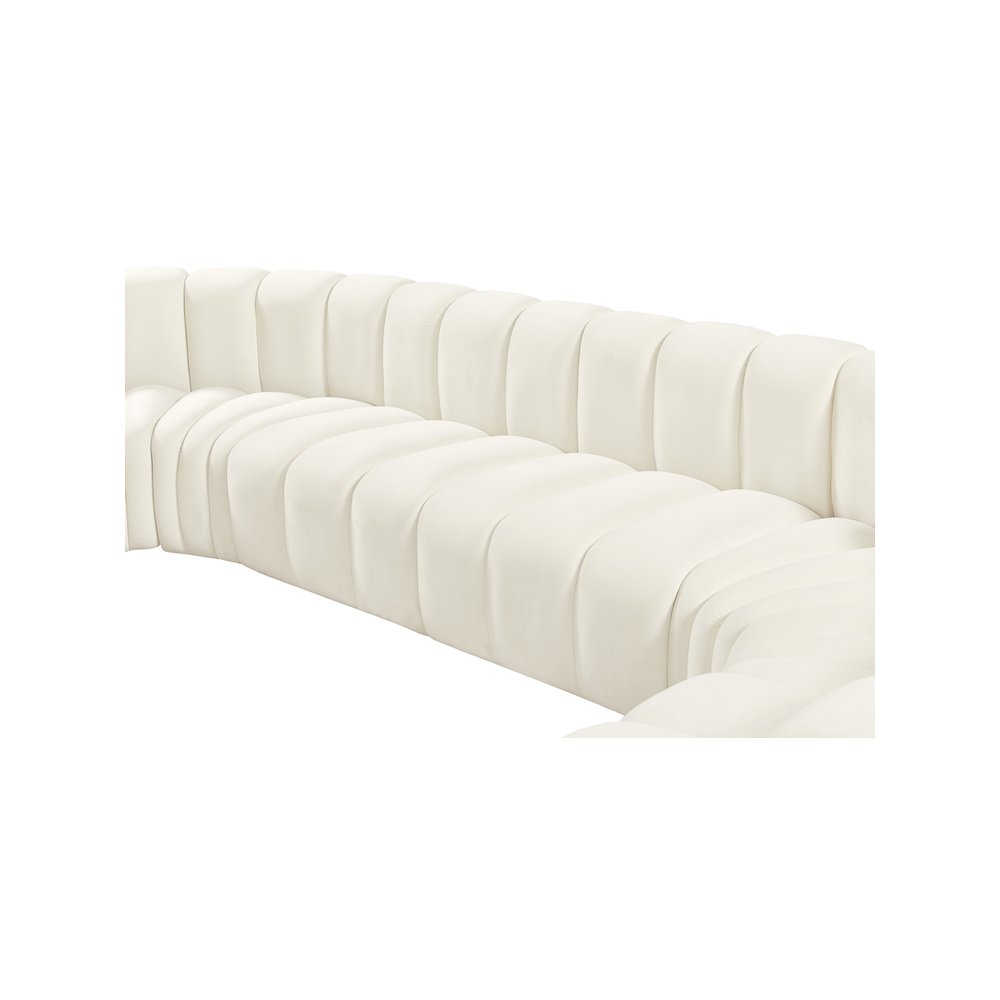 Arc Cream Velvet Modular Sofa