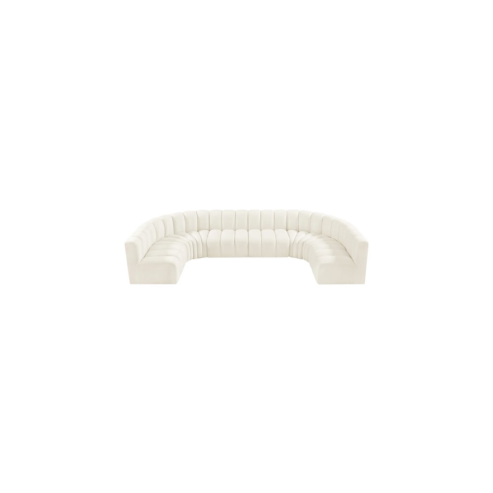 Arc Cream Velvet Modular Sofa