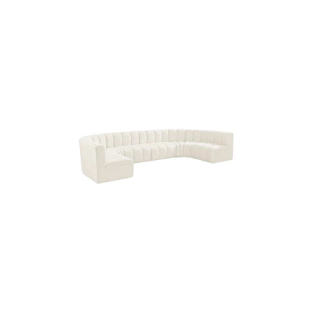 Arc Cream Velvet Modular Sofa