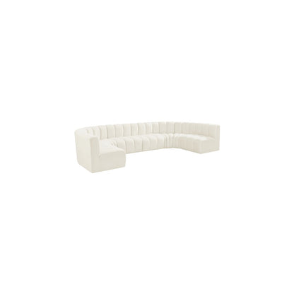 Arc Cream Velvet Modular Sofa