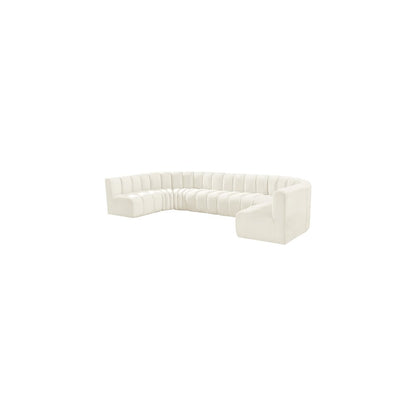 Arc Cream Velvet Modular Sofa