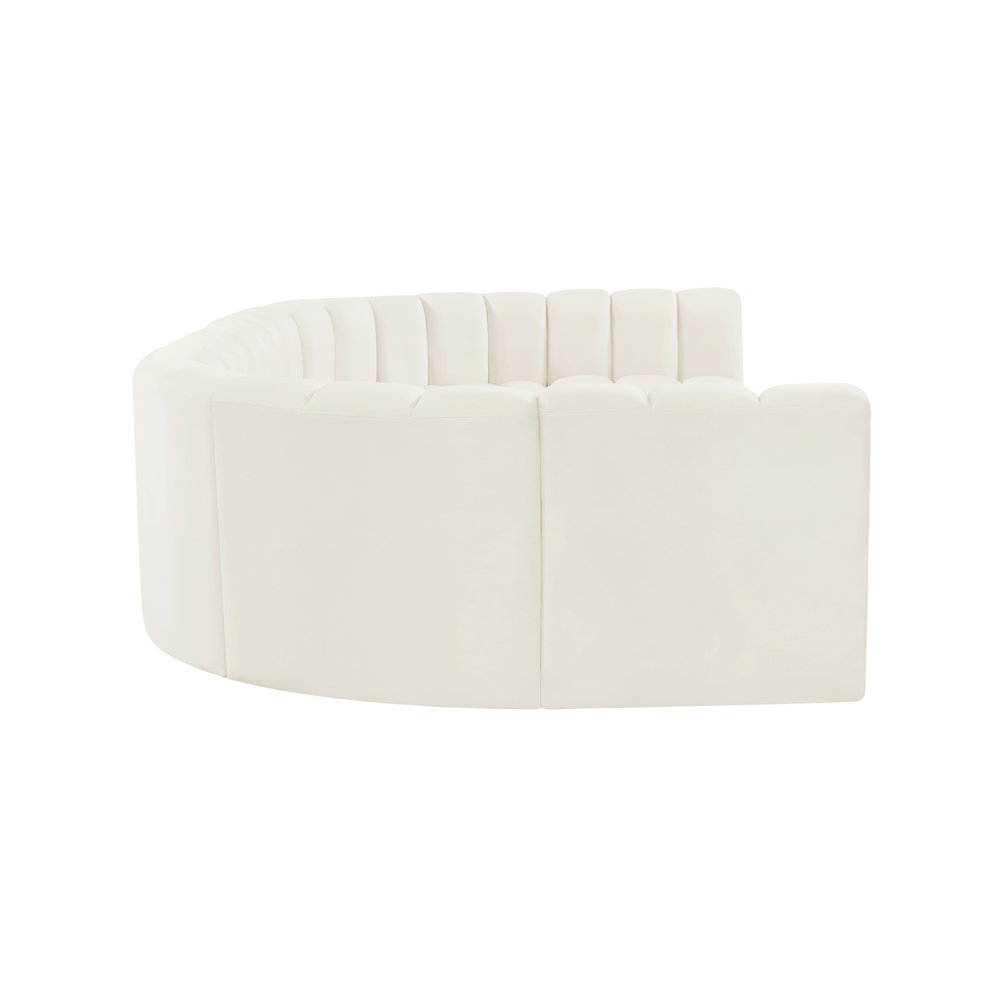 Arc Cream Velvet Modular Sofa