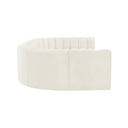 Arc Cream Velvet Modular Sofa